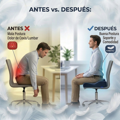 Almohadón Ortopédico + Respaldo Lumbar de Regalo