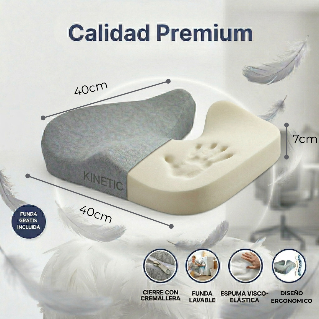 Almohadón Ortopédico + Respaldo Lumbar de Regalo