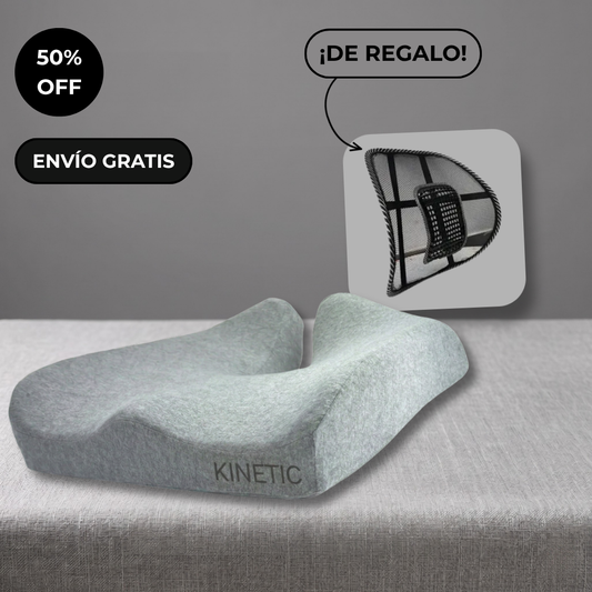 Almohadón Ortopédico + Respaldo Lumbar de Regalo